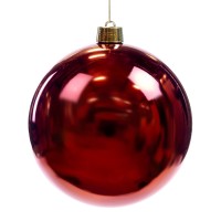 Kerstbal uni  XL  rood