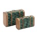 Decoratieve koffer met groene afwerking