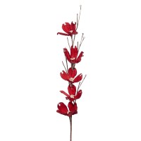 Kersstak 'Flower' Rood