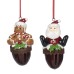 Santa Gingerbell ornament ASS/2