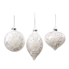 Kerstbal Snowflake White