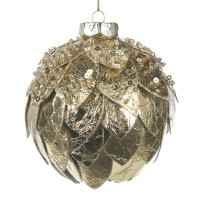 Kerstbal Gold Petal Ball