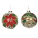 Kerstbal kerstster Rood/Wit/Groen