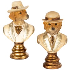 gentleman and dog crème/gold 18cm