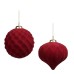 Flocked 3D Ball 10 cm Red