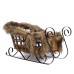 Furry Rattan Sleigh Brown 59 cm