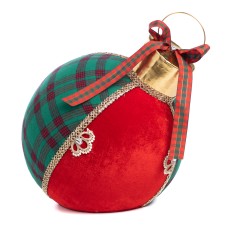 Xmas display ball green/red 39cm