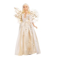 Kerstpop Winter Fairy Creme 66 cm