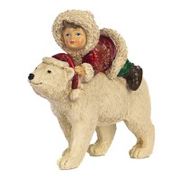 XMAS KID RIDING POLAR BEAR TT RD/GRN/WH 13,5CM