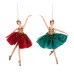 kersthanger Xmas Ballerina Groen/ Rood 15 cm