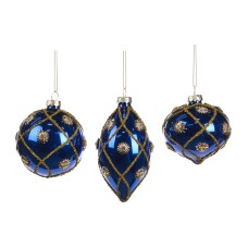 GLSS NET/STAR BALL/FIN.ORN ASS/3 BLU/GLD 8CM