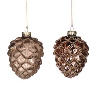 Kerstbal Pinecone Orn 9 cm