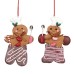 Kerstbal "Gemberfiguur" ASS/2  11 cm