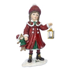 LED Display Kerstmeisje met lantaarn 70 cm