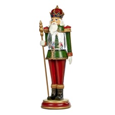 Notenkraker met Kerstboom, LED, Muziek en Beweging Groen 56 cm Batterij