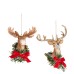 Kerstornament Herten en elandhoofd in Dennenkrans 11 cm Kerstornament Herten en elandhoofd in Dennenkrans 11 cm