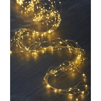 Sirius Knirke 200 leds, 15x(0,45-1,5m)+3m Gouden snoer