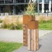 Cortenstaal Kubus Plastic insert s30 cm