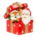 Timstor Santa with Deer in Gift Box  62 cm Multicolor LED