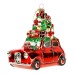 Kerstornament Rode Auto met kerstcadeau 13,5 cm Kerstornament Rode Auto met kerstcadeau 13,5 cm