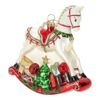 Kerstornament schommelpaard / rockin Horse 12,5 cm