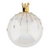 White Pearl King Kerstbal 10 cm Wit/ Goud