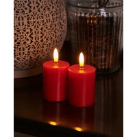 Sille Mini Red 6,5cm Led Wax Theelicht